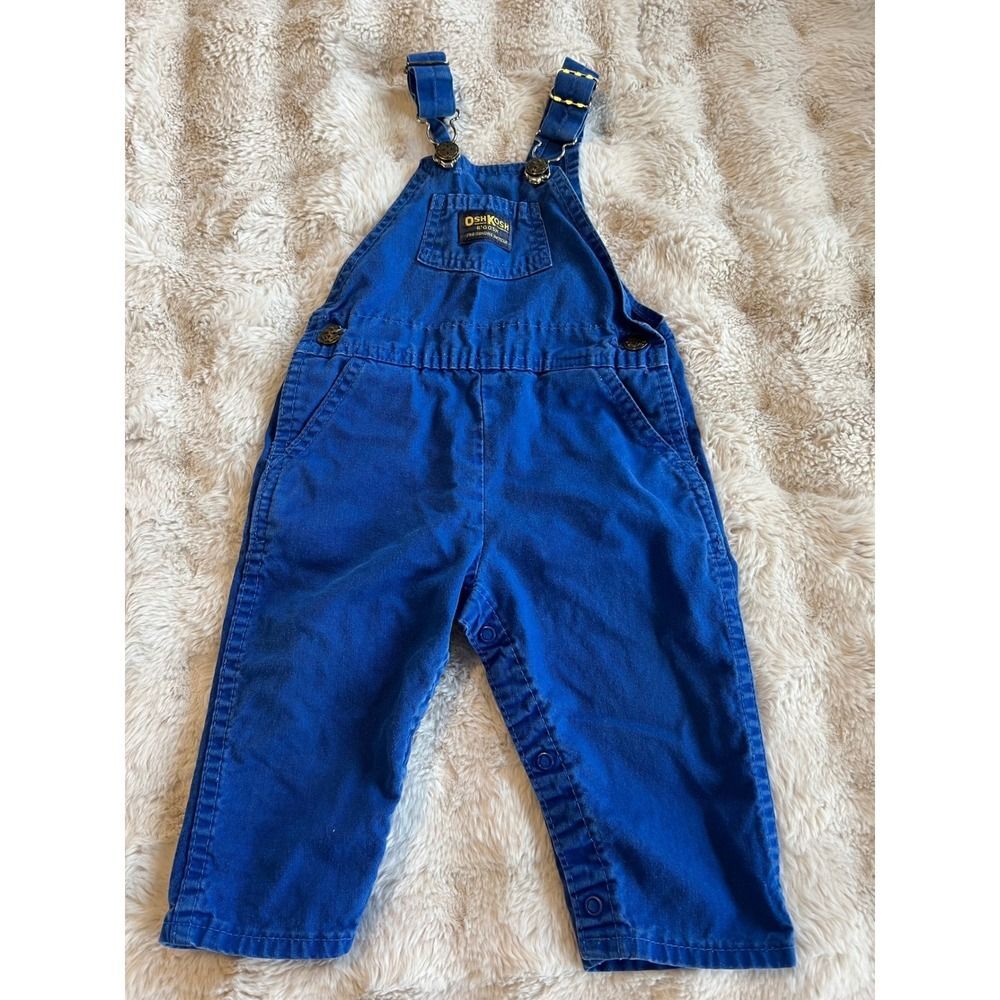 OshKosh B'gosh‎ Vintage Bib Overalls Toddler Size 24 Months Made in USA Cotton